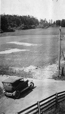 Car parked near field