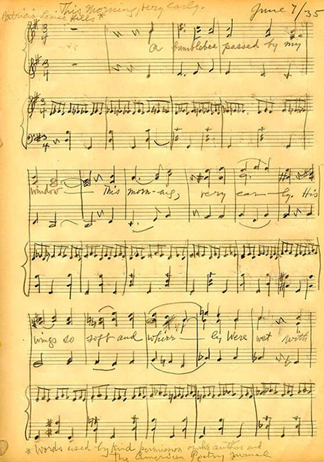 handwritten music