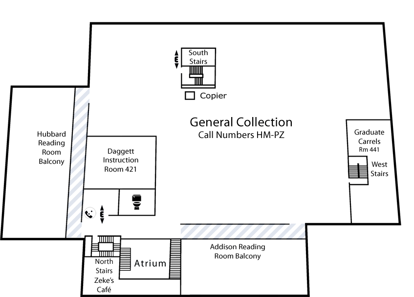 Map of Level 4 Dimond Library