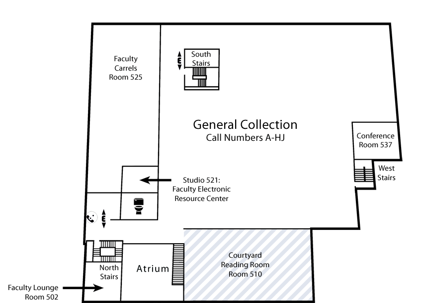 Map of Level 5 Dimond Library