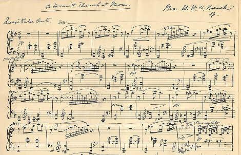 Amy Beach Sheet Music, "Hermit Thrush at Morn," Opus 92, No. 2, 1922