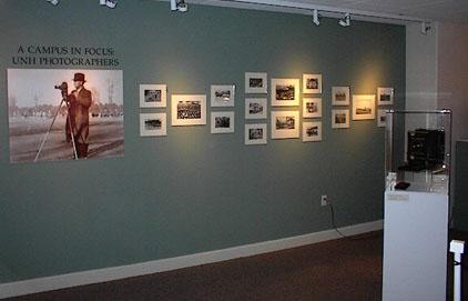 Installation of UNH Photographers exhibit