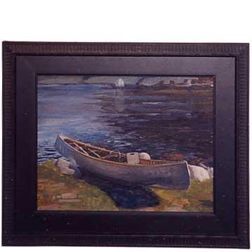 painting of canoe