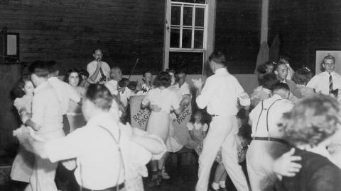 men and women dancing