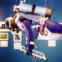 art installation featuring scuba gear