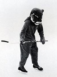 1976 wildcat mascot on ice skates