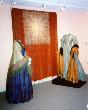 dresses and shawl in the UNH Museum