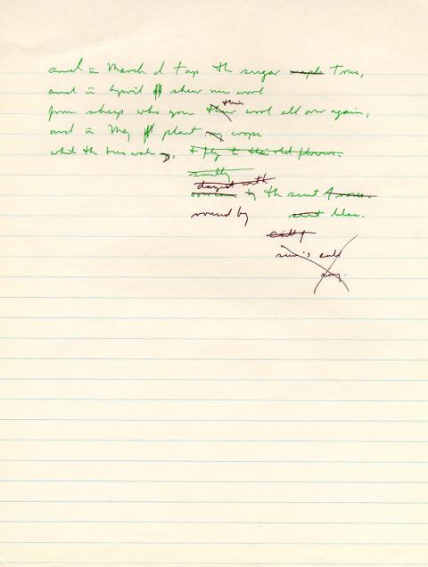 second page of the Ox Cart Man draft 1