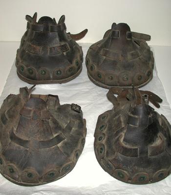 Bog shoes worn by horses working in bog and marsh-like terrain