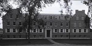 Fairchild Hall facade, taken by Clement Moran in September 1917.