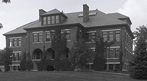 Morrill Hall from front lawn, taken by Clement Moran, September 1917.