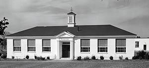 Facade and front entrance to Putnam Hall.