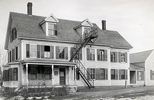 Schofield House with view of fire escape.