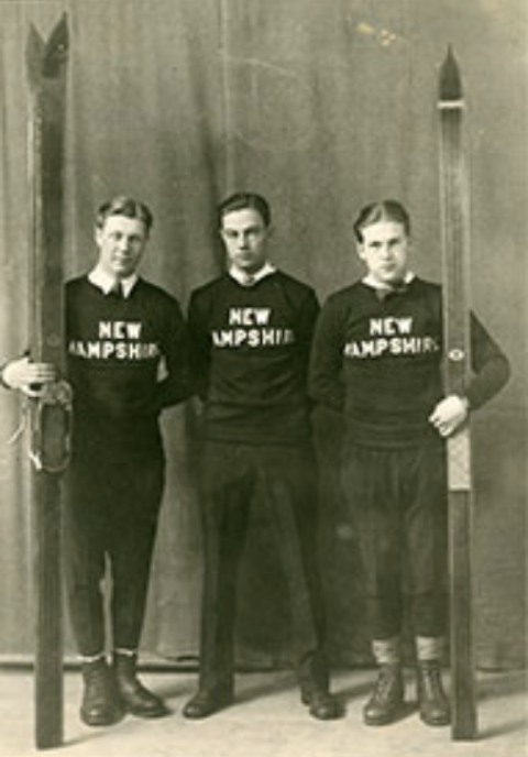 UNH historical image of ski team for decoration only