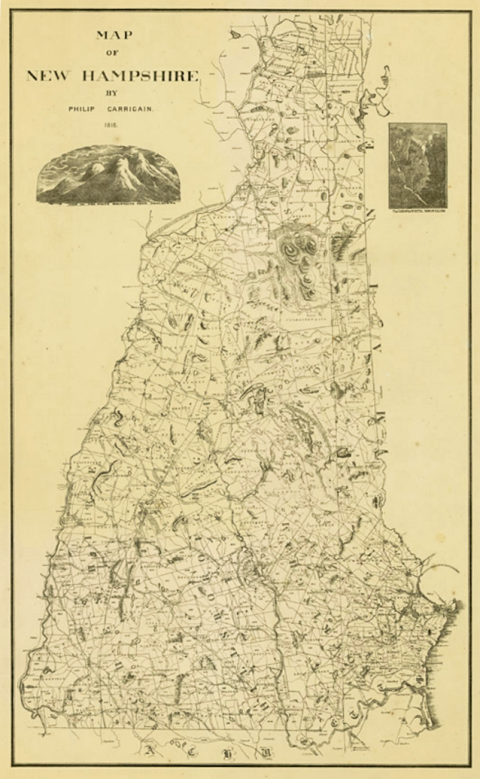 Map of New Hampshire from 1878